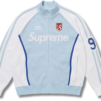 Supreme Umbro Zip Up Sweater Light Blue