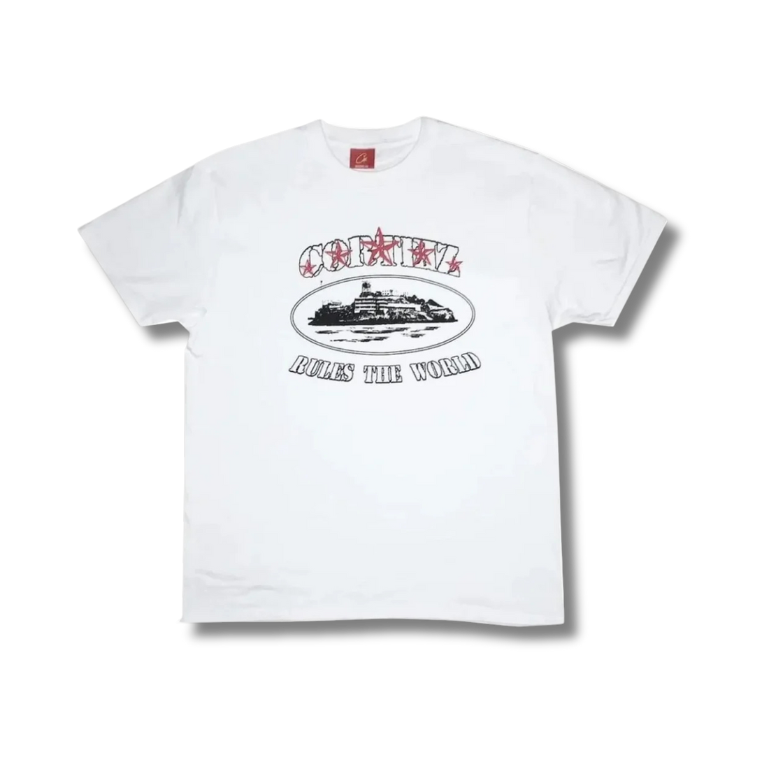corteiz 5 star alcatraz logo tee