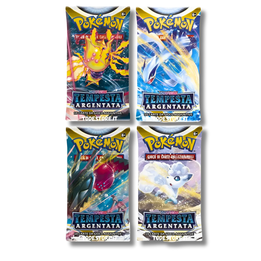 Pokemon Spada e Scudo Tempesta Argentata 1 Busta Artwork Casuale