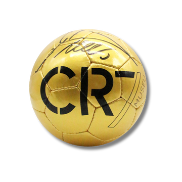 CR7 Golden Ball Signed by Cristiano Ronaldo Soccer Ball