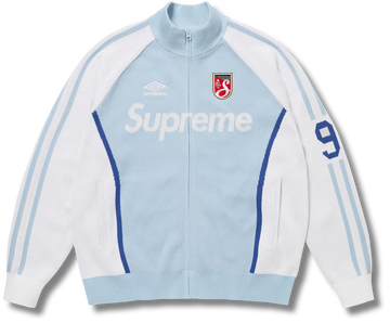 Supreme Umbro Zip Up Sweater Light Blue