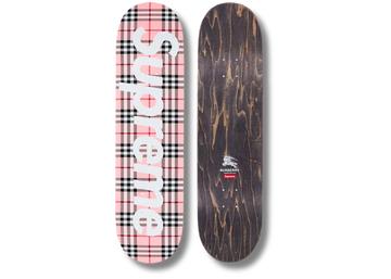 Skateboard Supreme Burberry Deck pink